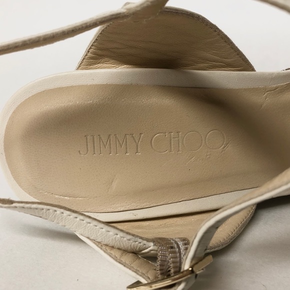 NWOB size 40 auth JIMMY CHOO cork PLATFORM SANDALS - Picture 6 of 15